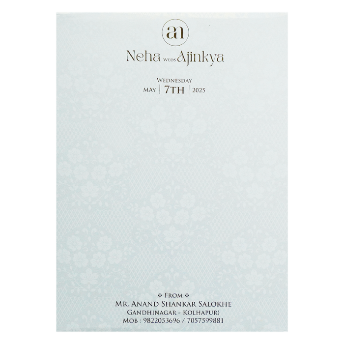 Chalk White Padded Invitation
