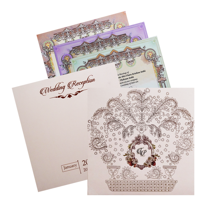 Pale Pink Wedding Invitation