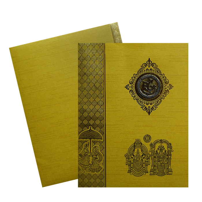 Gold Traditional Wedding Card