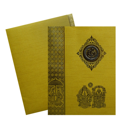 Gold Traditional Wedding Card