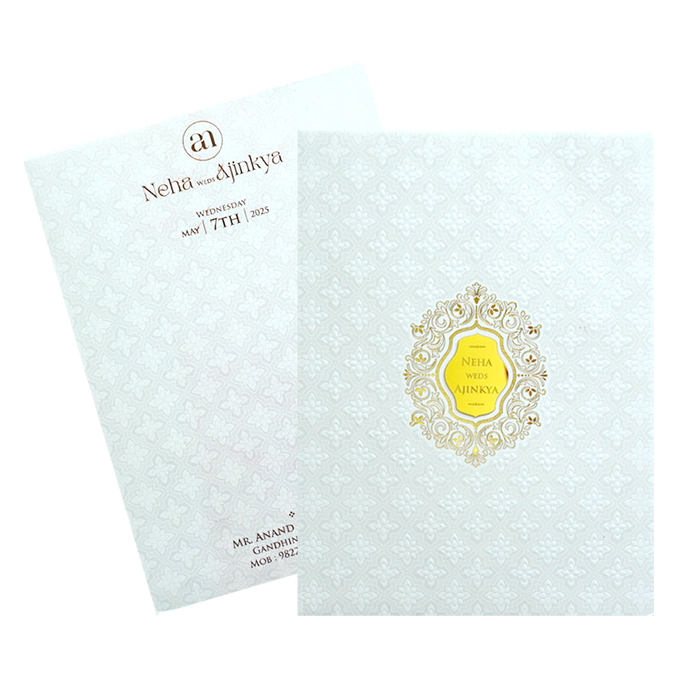 Pearl White Padded Invitation
