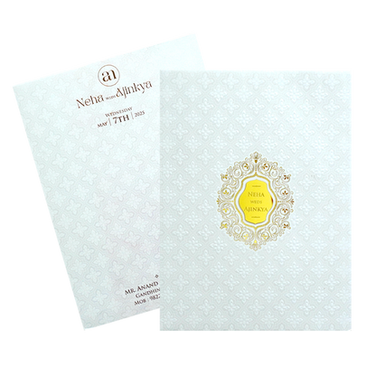 Pearl White Padded Invitation