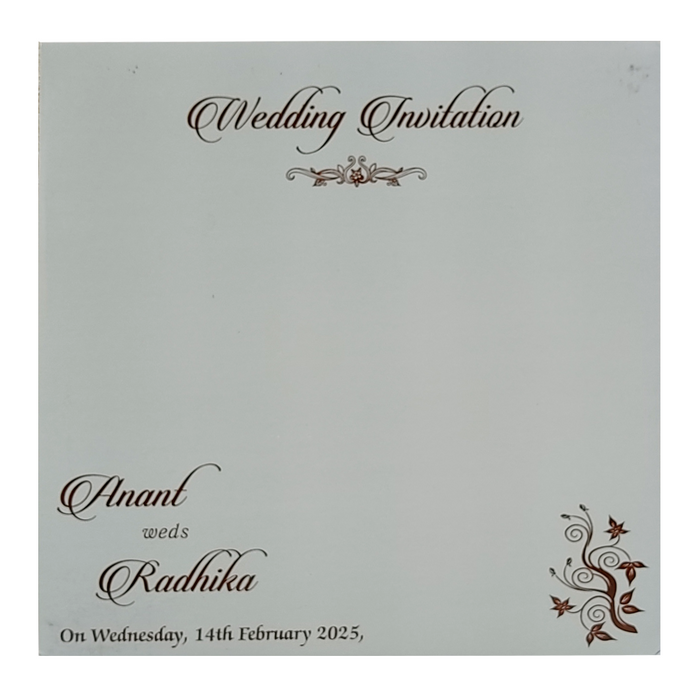 Grey Mandala Wedding Invitation Card