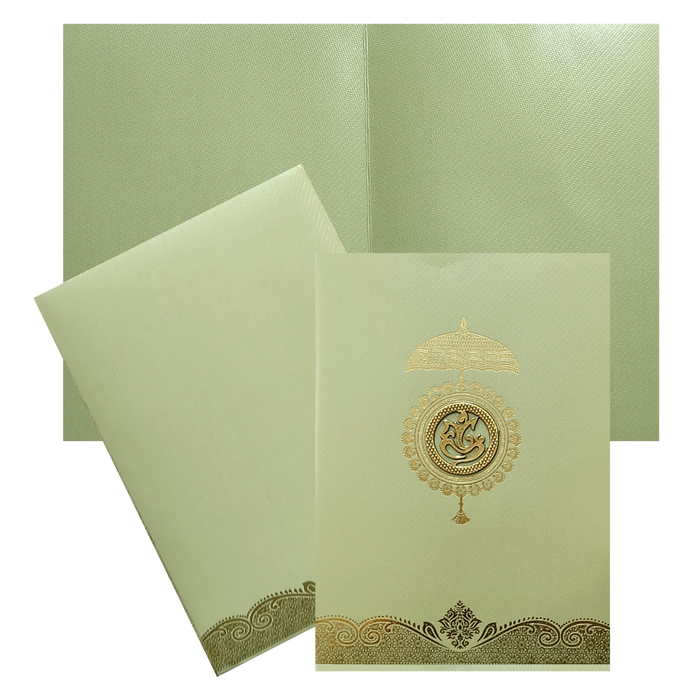 Green Traditional Invitation Card