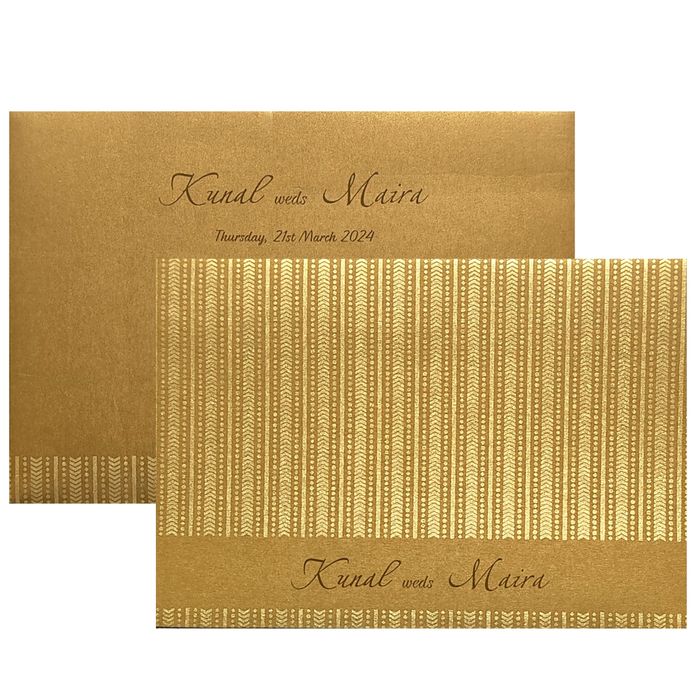 Brown Gold Design Invitation Card