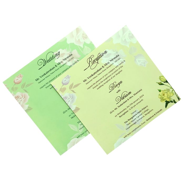 Green Door Type Invitation Card