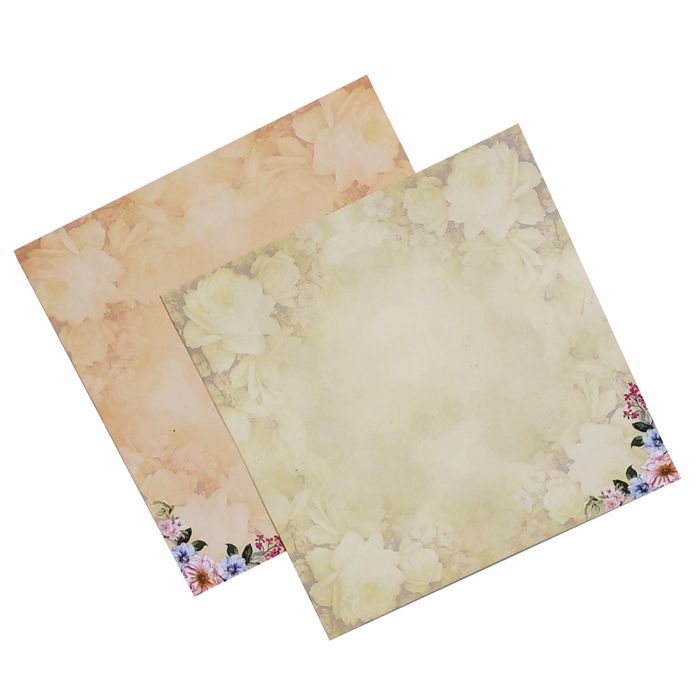 Gold Premium Padded Floral Design In Offset-KNPO5511G
