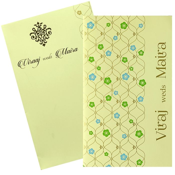 Cream Floral Invitation Card Design