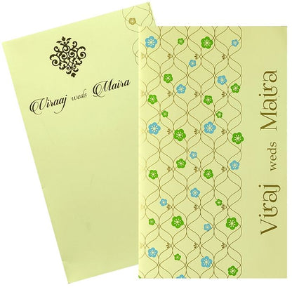 Cream Floral Invitation Card Design