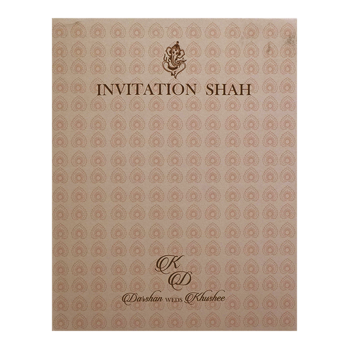 Light Salmon Pink Marriage Invitation