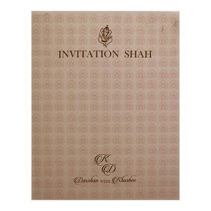 Light Salmon Pink Marriage Invitation