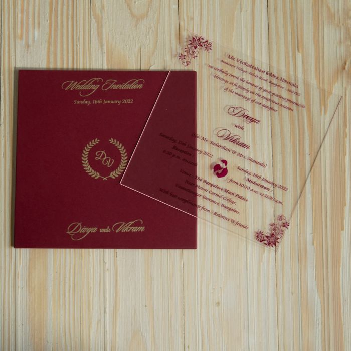 White Acrylic Invitation Card