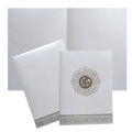Grey Traditional Single Sheet Wedding Card