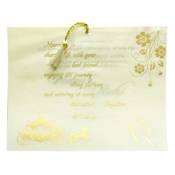 Light Pale Pink Tracing Sheet Invitation