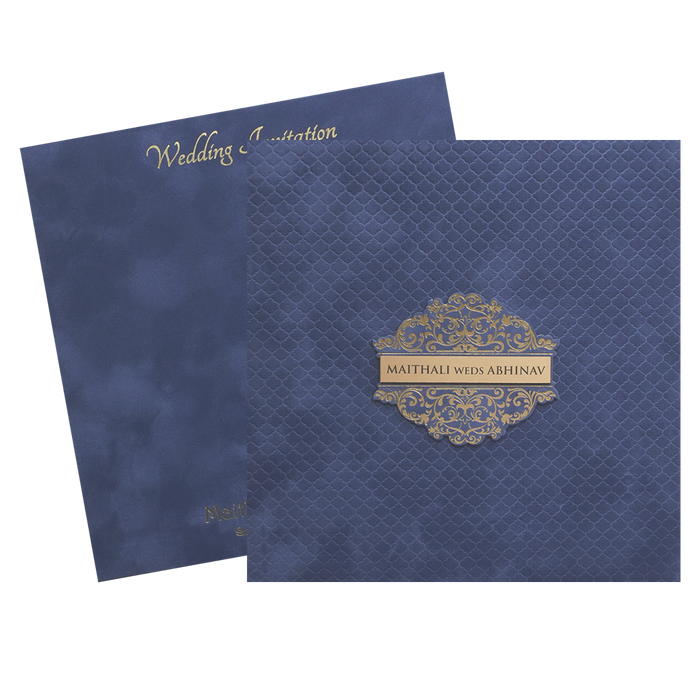 Light Grey Velvet Padded Marriage Card