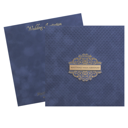 Light Grey Velvet Padded Marriage Card