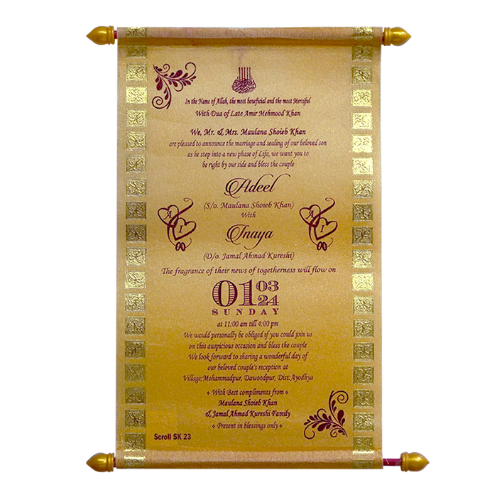 Light Orange Scroll Card
