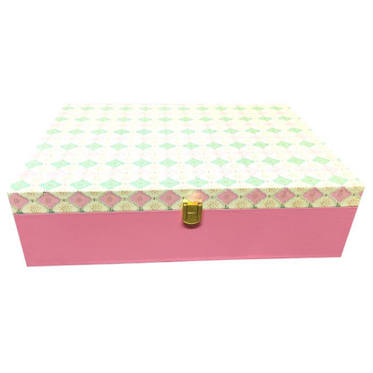 Pink And Green Large Box Invitation-KBX0603