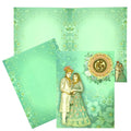Green Bride Groom Invitation Card