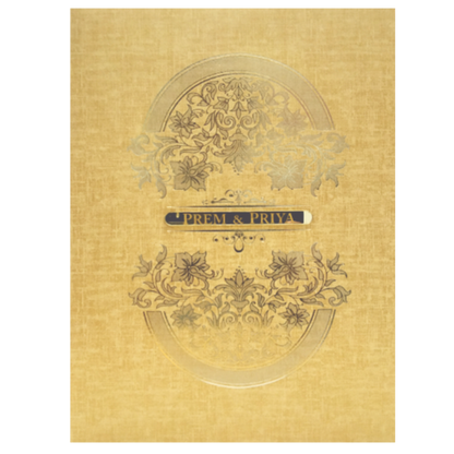 Brown Gold Premium Padded Stiff Board Invitation Card-KNPS9501N