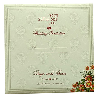Green Laser Cut Mdf Invitation Card