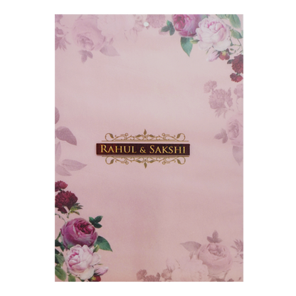 Pink Floral Wedding Invitation Card