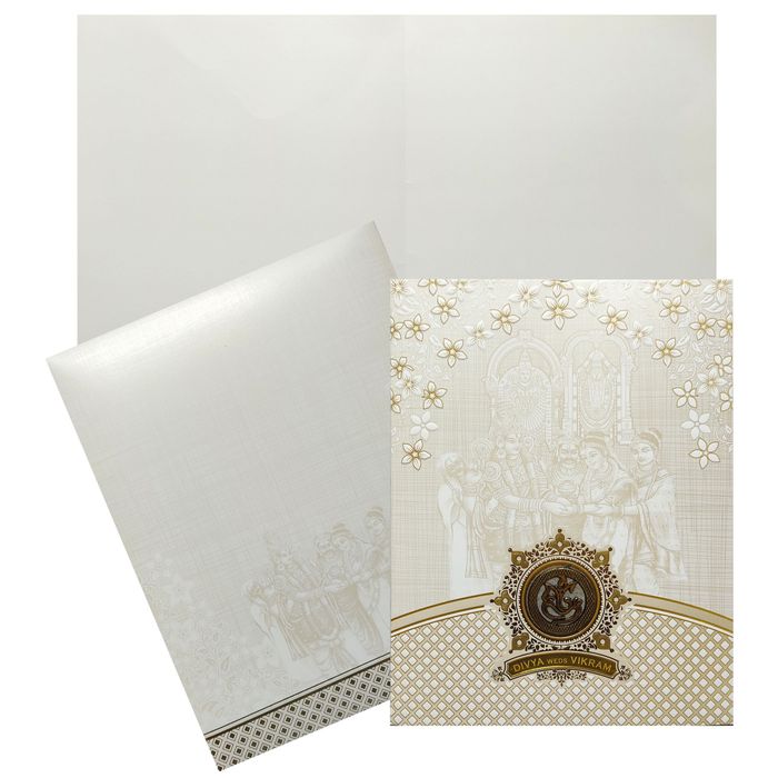 White Balaji Padmavathi  Invitation Card-KNJS2063