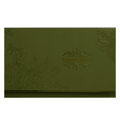 Lemon Grass Floral Wedding Card