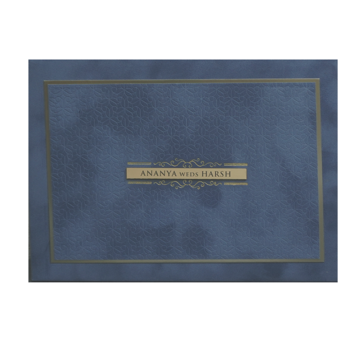 Light Grey Velvet Padded Wedding Card