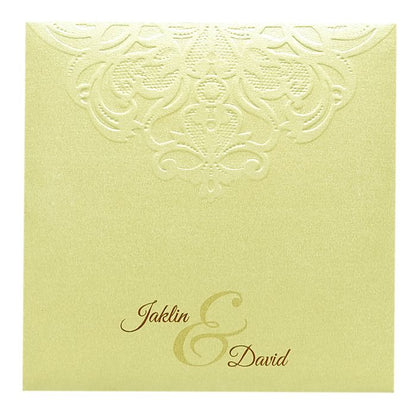 White Floral Laser Cut Invitation Card