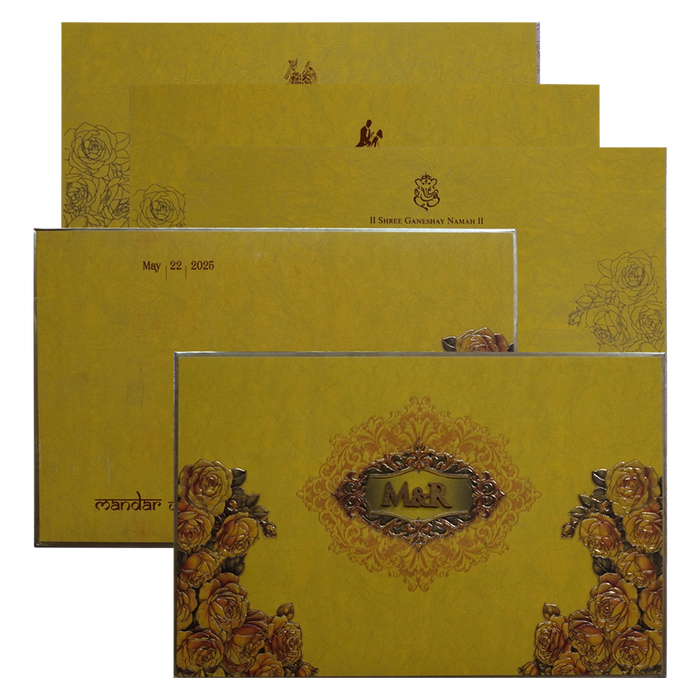 Mustard Yellow Premium Padded Invitation