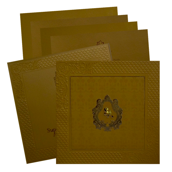 Golden Pattern Marriage Card