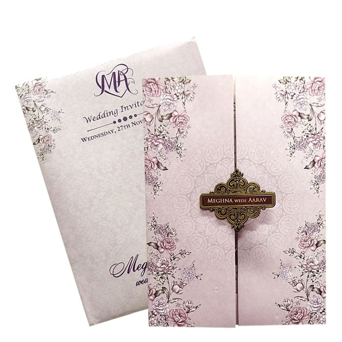 Pale Lilac Floral Invitation