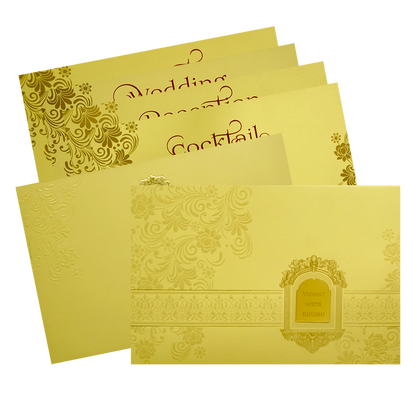Light Yellow Wedding Card