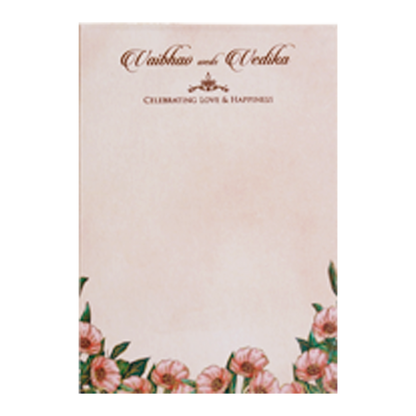 Peach Door Wedding Invitation Card