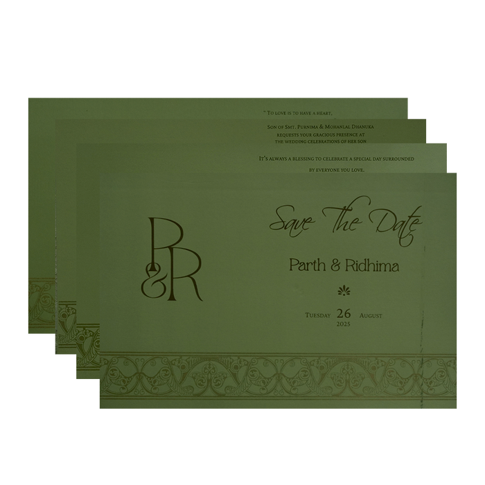 Lemon Grass Wedding Card