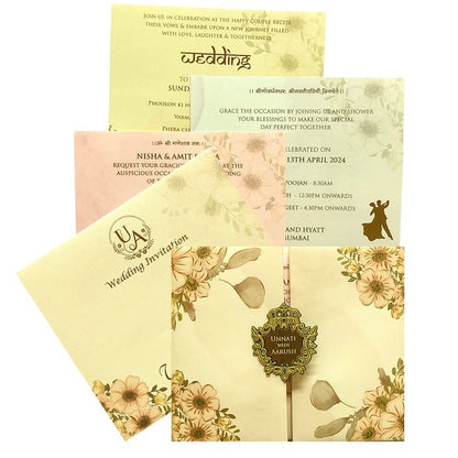 Light Pale Brown Padded Invitation