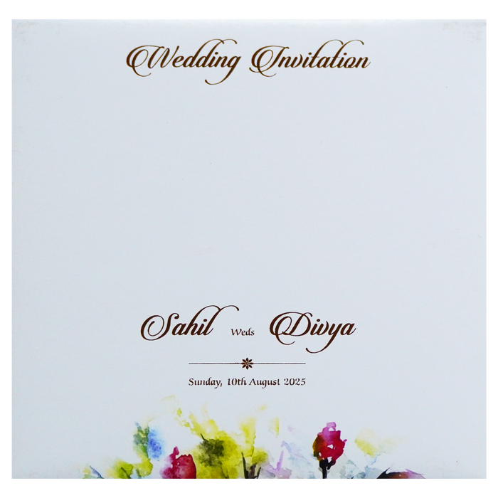 White Padded Invitation Card