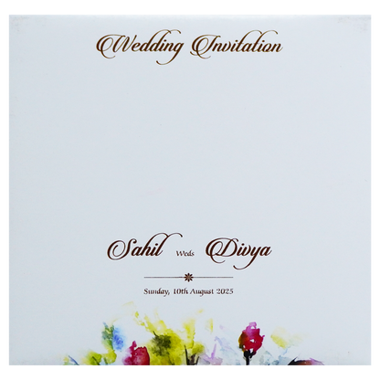 White Padded Invitation Card