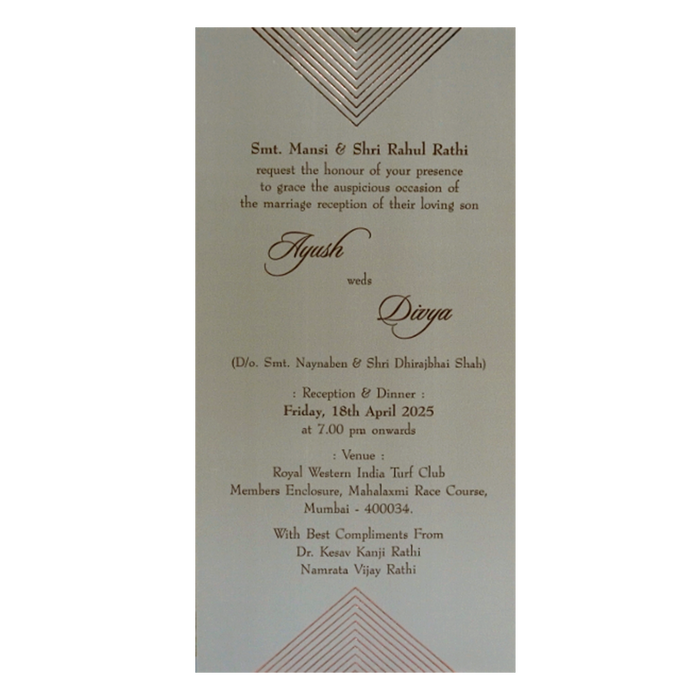 Light Grey Single Sheet Card