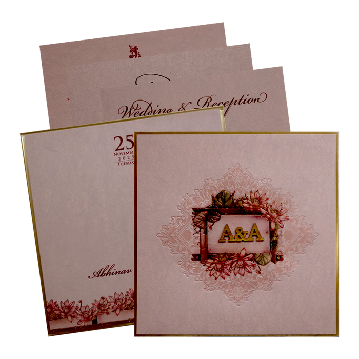 Light Pink Box Invitation Card