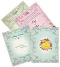 Light blue padded floral design invitation card