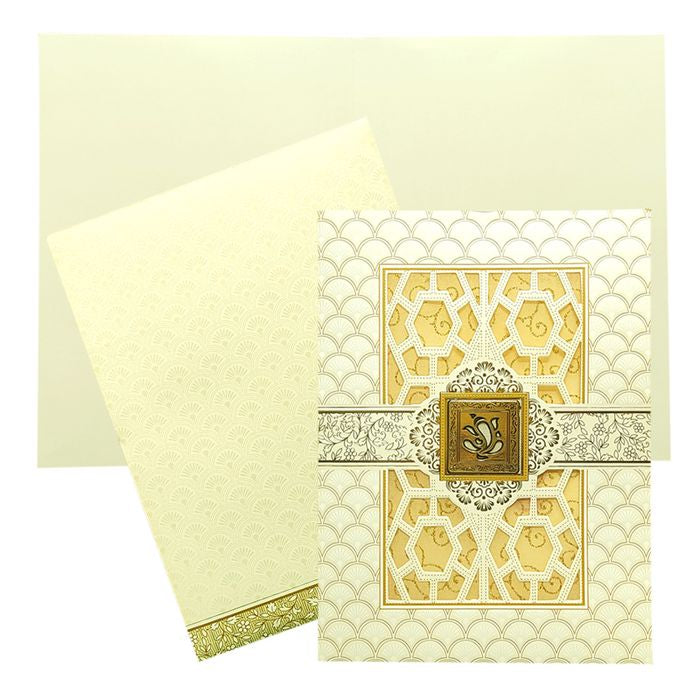 White Laser Cut Invitation Card