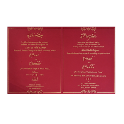 Maroon Mandala Hindu Wedding Card