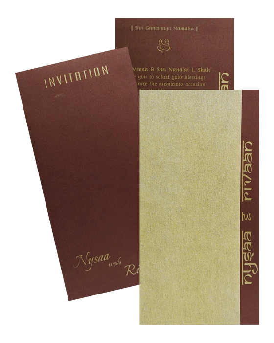 Brown Single Sheet Invitation