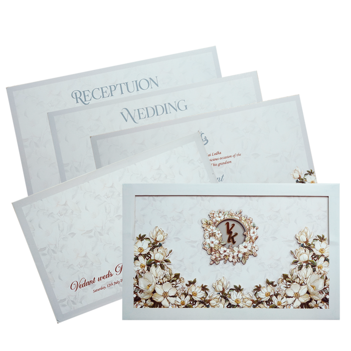 Grey Premium Padded Invitation Card