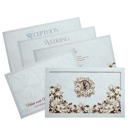 Grey Premium Padded Invitation Card