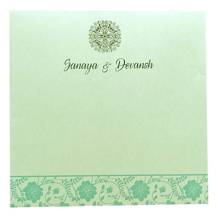 Soft Blue Floral Invitation Card