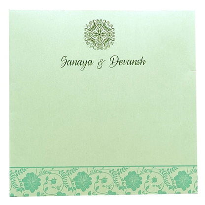 Soft Blue Floral Invitation Card