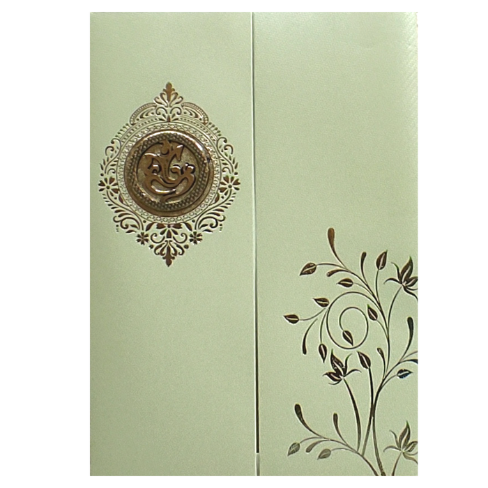 Olive Green Door texture Sheet Wedding Card